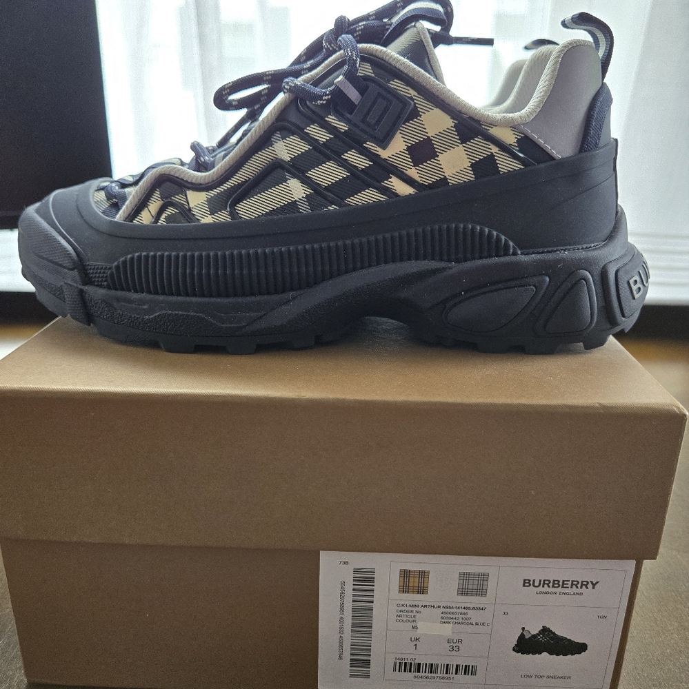 Burberry Kid's Arthur Vintage Check Sneaker